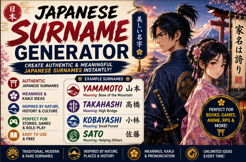 Japanese Surname Generator